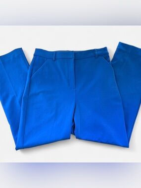 Express Cobalt Blue High Waisted Straight Leg Career Pants - Small